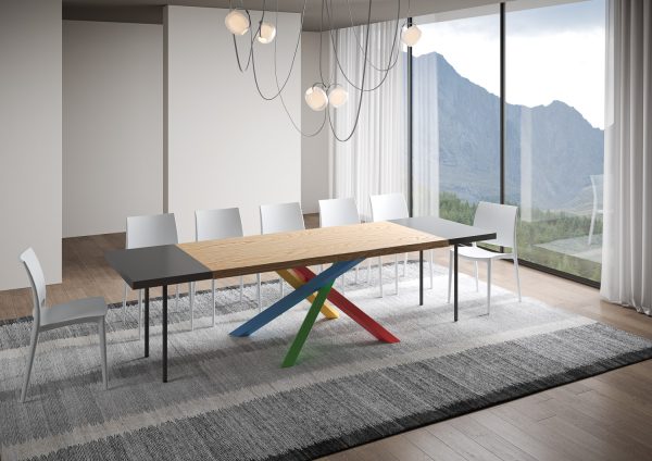 Tavolo allungabile 90x180/280 cm Versalux scortecciato rovere gambe 4/B - immagine 4