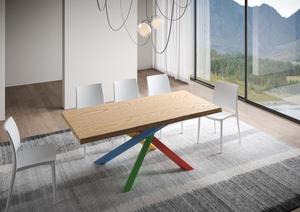 Tavolo allungabile 90x180/280 cm Versalux scortecciato rovere gambe 4/B - immagine 2