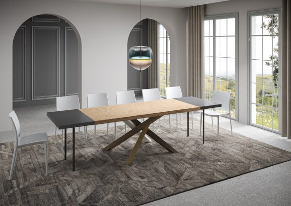 Tavolo allungabile 90x180/280 cm Versalux scortecciato rovere gambe 4/C - immagine 4