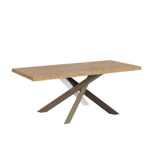 Tavolo allungabile 90x200/300 cm Versalux scortecciato rovere gambe 4/C