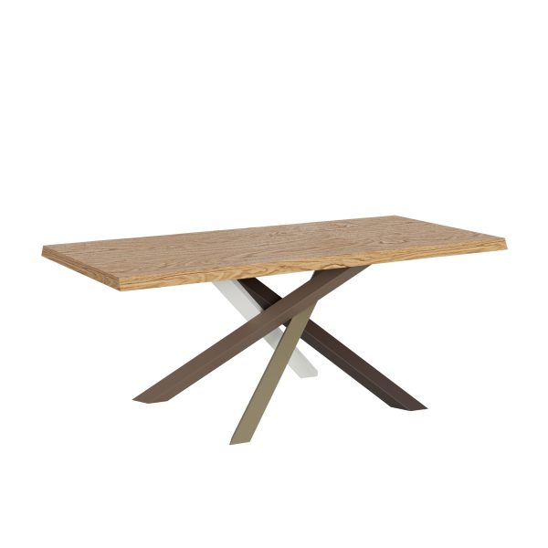 Tavolo fisso 90x180 cm Versalux scortecciato rovere gambe 4/C