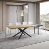 Tavolo allungabile 90x180/230 cm Vindral scortecciato rovere gambe antracite - immagine 3