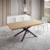 Tavolo allungabile 90x180/230 cm Vindral scortecciato rovere gambe antracite - immagine 2