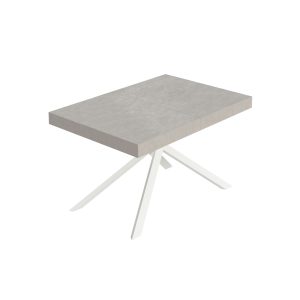 Tavolo allungabile 90x140/400 cm Niket cashmere gambe bianche