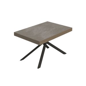 Tavolo allungabile 90x140/400 cm Niket tortora gambe antracite