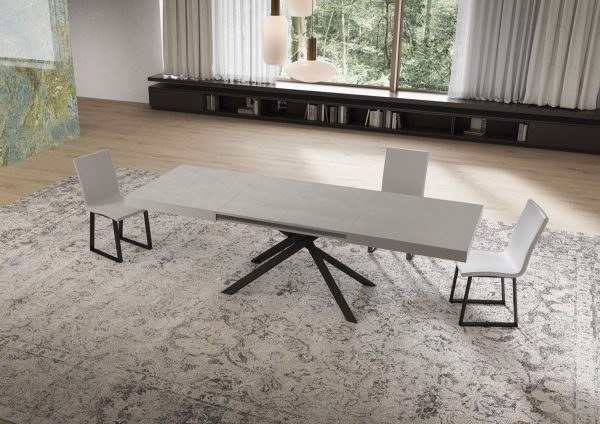 Tavolo allungabile 80x160/244 cm Niket cashmere gambe antracite - immagine 3