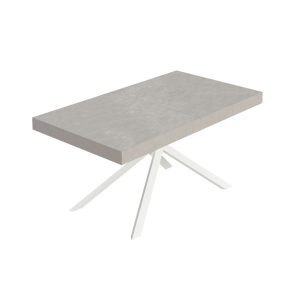 Tavolo allungabile 90x160/420 cm Niket cashmere gambe bianche
