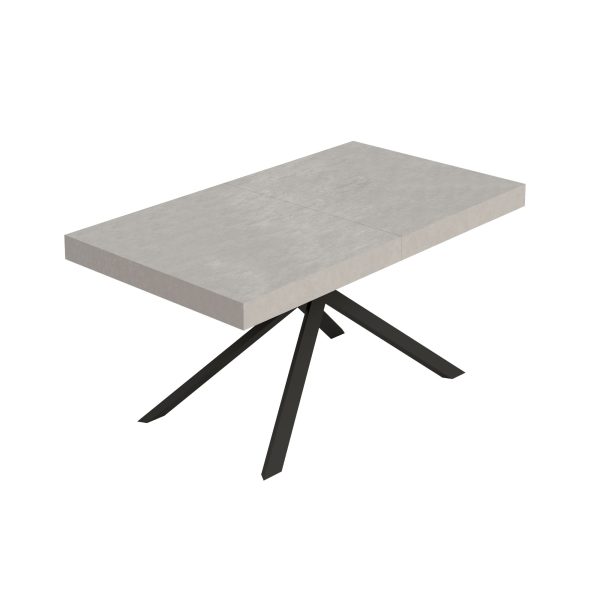 Tavolo allungabile 80x160/244 cm Niket cashmere gambe antracite