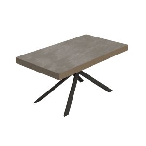 Tavolo allungabile 90x160/420 cm Niket tortora gambe antracite
