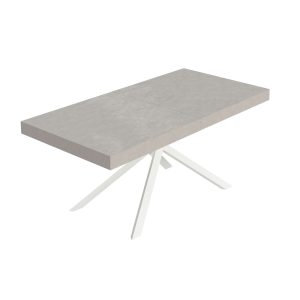Tavolo allungabile 90x200/460 cm Niket cashmere gambe bianche