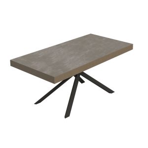 Tavolo allungabile 90x180/440 cm Niket tortora gambe antracite