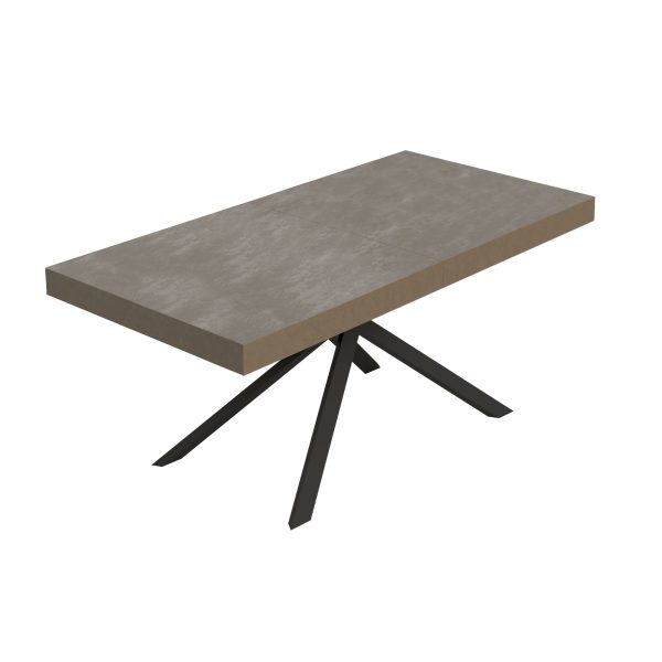 Tavolo allungabile 90x180/284 cm Niket tortora gambe antracite