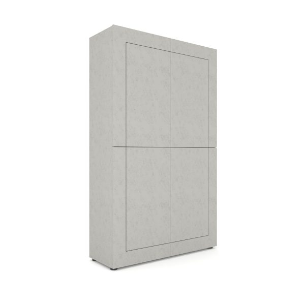 Credenza alta 4 ante 100x35x165 cm Elios cashmere