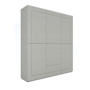 Credenza alta 5 ante/3 cassetti 150x35x165 cm Elios cashmere