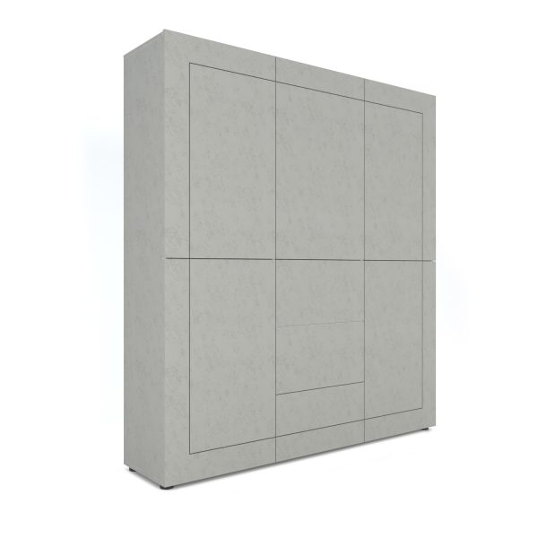 Credenza alta 5 ante/3 cassetti 150x35x165 cm Elios cashmere