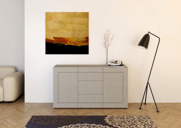 Madia 2 ante/3 cassetti 150x40x83,5 cm Elios cashmere - immagine 2