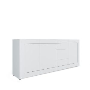 Madia 3 ante/3 cassetti 200x40x83,5 cm Elios bianco lucido