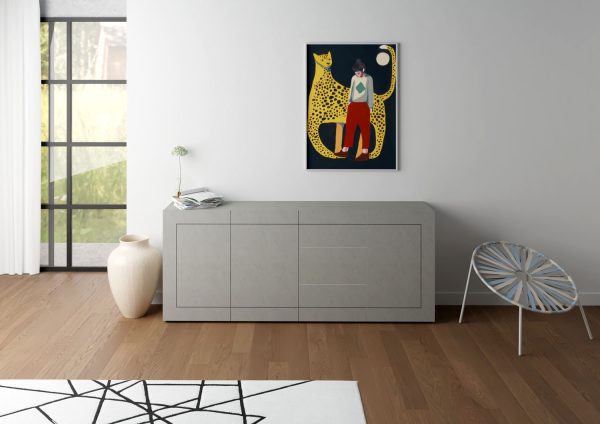 Madia 3 ante/3 cassetti 200x40x83,5 cm Elios cashmere - immagine 2