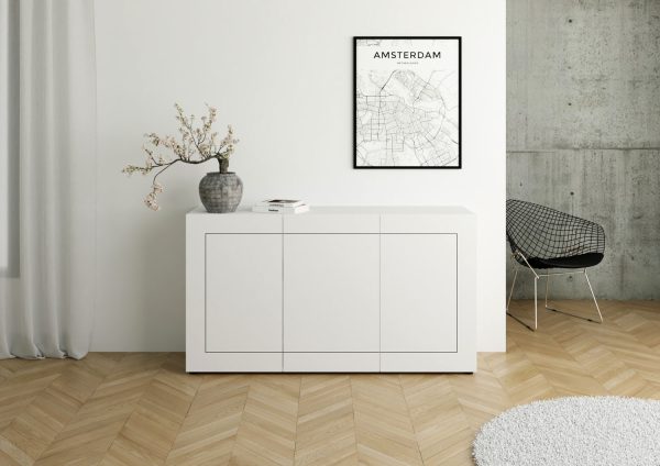 Madia 3 ante 150x40x83,5 cm Elios bianco lucido - immagine 2