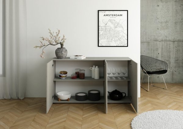 Madia 3 ante 150x40x83,5 cm Elios cashmere - immagine 3
