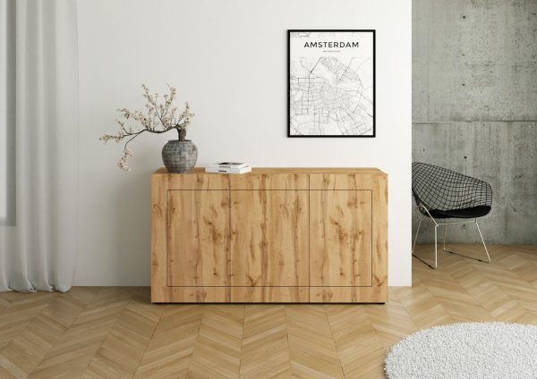 Madia 3 ante 150x40x83,5 cm Elios quercia natura - immagine 2