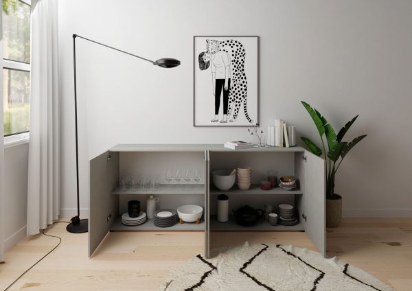 Madia 4 ante 200x40x83,5 cm Elios cashmere - immagine 3