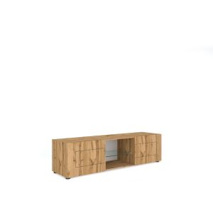 Porta TV 2 ante con vano a giorno 150x40x40 cm Elios quercia natura